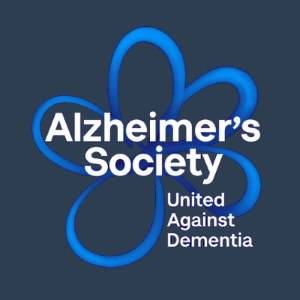Alzheimers Society Logo in blue & black Reading