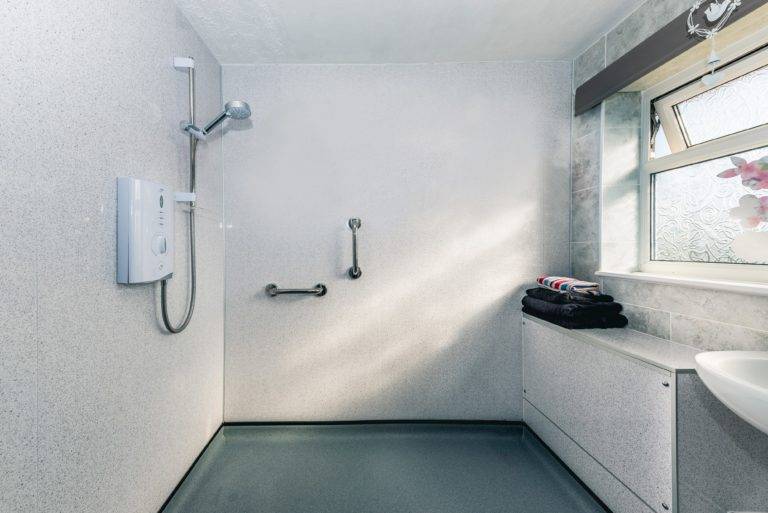 wet room-window-walk in shower -